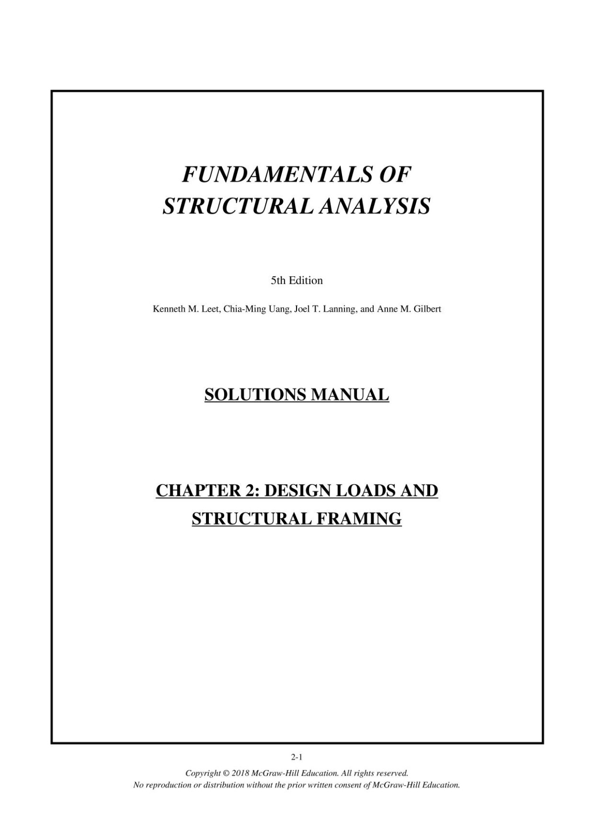 Fundamentals of Structural Analysis Solution Manual 5th edition Kenneth M. Leet – DigitalAcademics